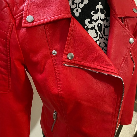 Red Leather Jacket - Picture 2 of 7